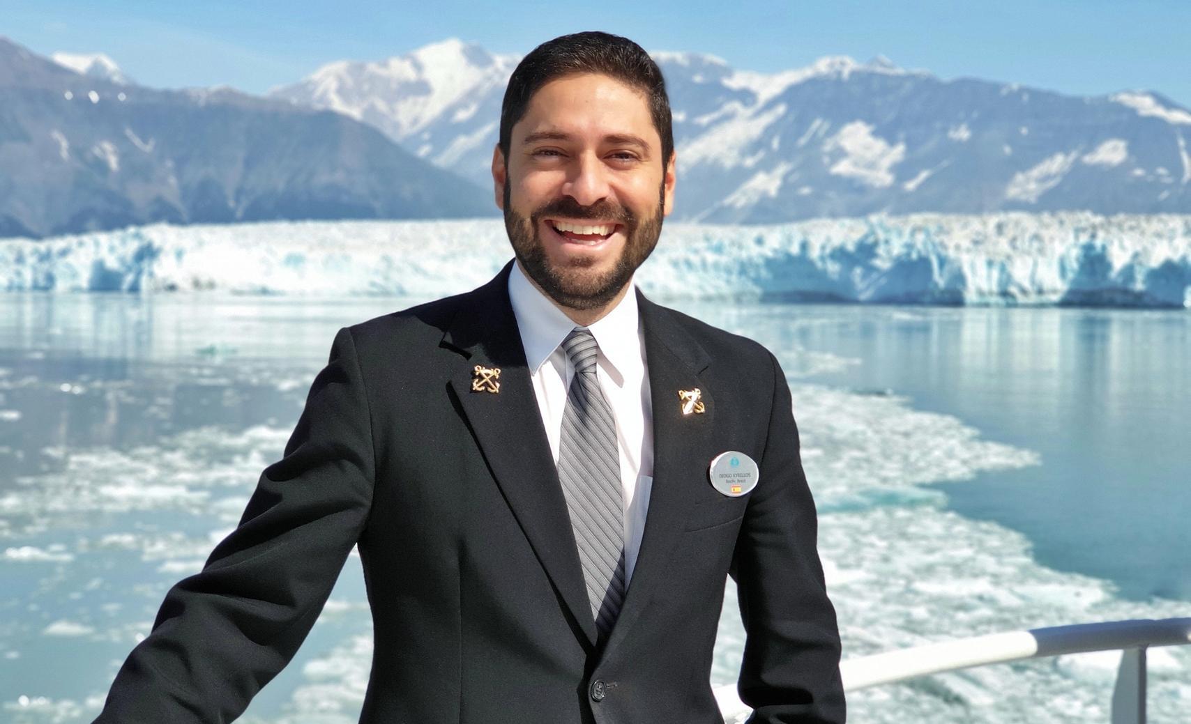 Diogo Kyrillos onboard Crystal Symphony in Alaska, 2018